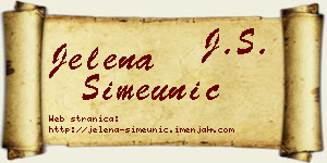 Jelena Simeunić vizit kartica